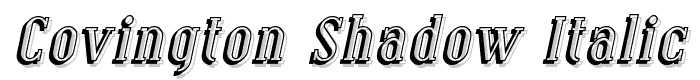 Covington Shadow Italic font